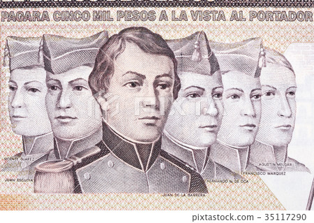 Boy Heroes portraits from Mexican Pesos Boy Heroes portraits from Mexican Pesos 35117290
