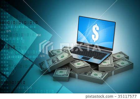 Online money concept Online money concept 35117577