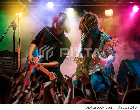 Rock concert at the club. 35118249