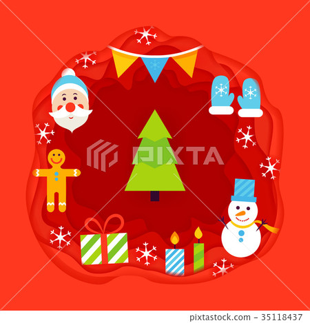 Christmas Papercut Concept Christmas Papercut Concept 35118437