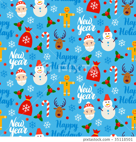 New Year Seamless Background 35118501