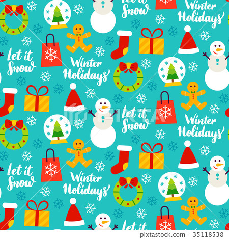 Winter Holidays Seamless Pattern Winter Holidays Seamless Pattern 35118538