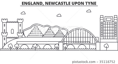 England, Newcastle Upon Tyne architecture line England, Newcastle Upon Tyne architecture line 35118752
