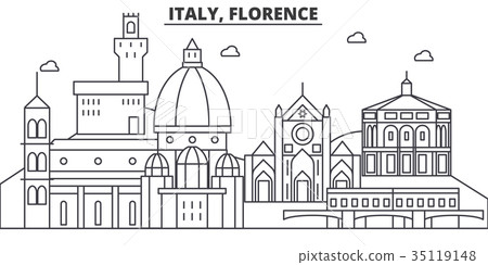 Italy, Florence architecture line skyline Italy, Florence architecture line skyline 35119148