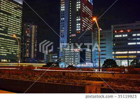 從Minato Mirai Ohashi，Nishi-ku，Yokohama-shi的夜景 35119923