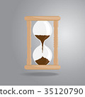 Hourglass old vintage icon on gray background 35120790