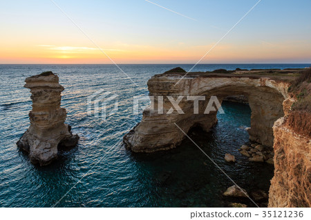 Twilight Faraglioni at Torre Sant Andrea, Italy 35121236