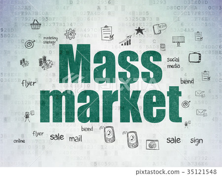 Advertising concept: Mass Market on Digital Data 35121548
