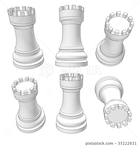 isolated chess piece 3d illustration 35122631