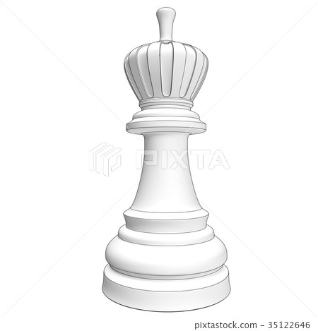isolated chess piece 3d illustration isolated chess piece 3d illustration 35122646