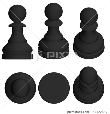 isolated chess piece 3d illustration isolated chess piece 3d illustration 35122657
