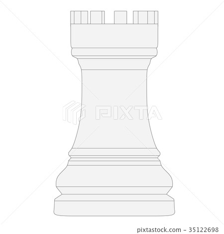 isolated chess piece 3d illustration isolated chess piece 3d illustration 35122698
