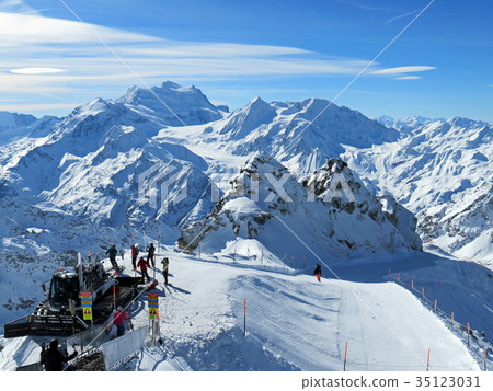 Switzerland Verbier from the top of the ski resort in Switzerland 35123031