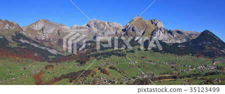 Alpstein range and Toggenburg valley. 35123499