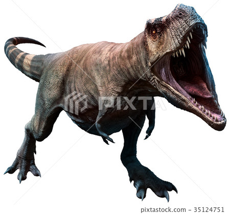 Tyrannosaurus about to bite 35124751