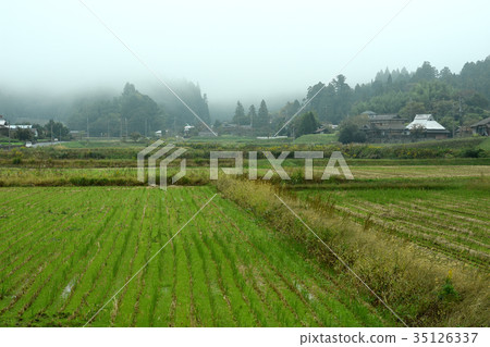 雨世界遺產村莊風景 35126337