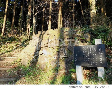 Stone wall of Minowa Castle ruins smith circle Stone wall of Minowa Castle ruins smith circle 35128592