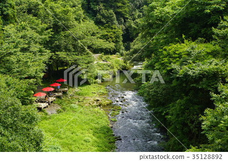Tsurushenkyo河地面場地點山中溫泉 Tsurushenkyo河地面場地點山中溫泉 35128892