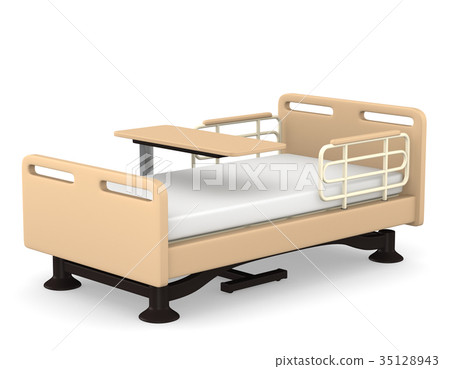 護理床和桌3D例證 護理床和桌3D例證 35128943