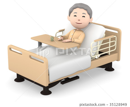 資深婦女在關心床上 資深婦女在關心床上 35128949