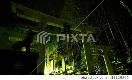 Mimine Shrine Mitsutsurimae在晚上 35129235