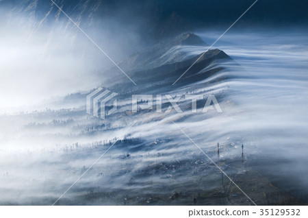 Mist Flowing over Cemoro Lawang Mist Flowing over Cemoro Lawang 35129532