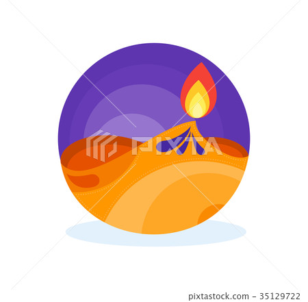 Diwali festival icon flat design. 35129722