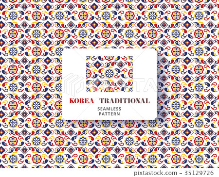 Korea traditional seamless pattern design. Korea traditional seamless pattern design. 35129726