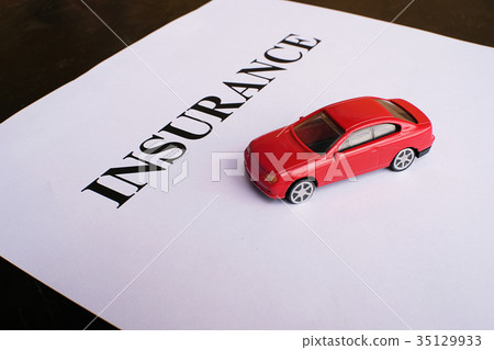 Car insurance concept with policy. 35129933