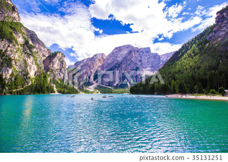 Braies lake in South Tyrol Braies lake in South Tyrol 35131251