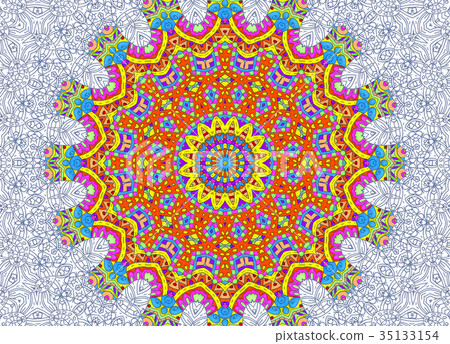 Abstract half-painted outline pattern Abstract half-painted outline pattern 35133154