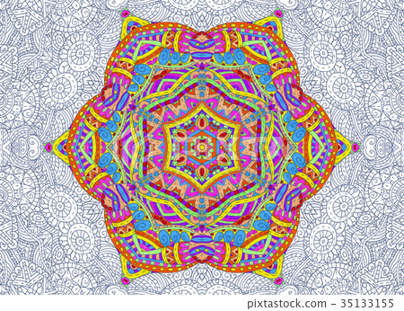 Half-painted outline pattern 35133155