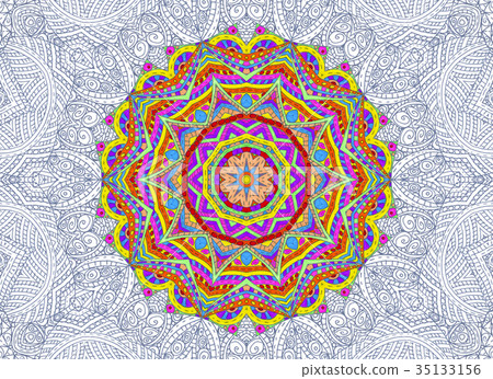 Half-painted outline pattern Half-painted outline pattern 35133156