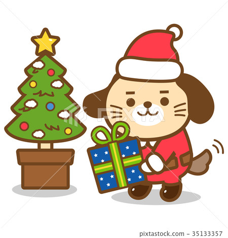 狗(例證,字符)聖誕節01 狗(例證,字符)聖誕節01 35133357