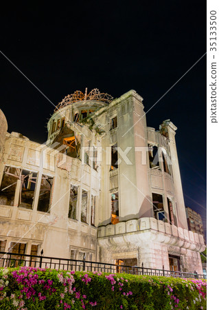 Night view of the Hiroshima Atomic Bomb Dome Night view of the Hiroshima Atomic Bomb Dome 35133500