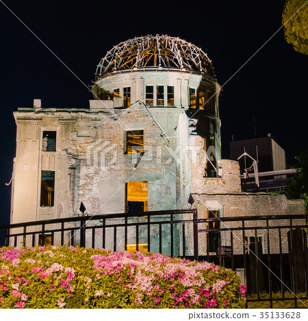 Night view of the Hiroshima Atomic Bomb Dome Night view of the Hiroshima Atomic Bomb Dome 35133628