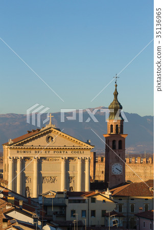 View of Cittadella, walled city in Italy 35136965