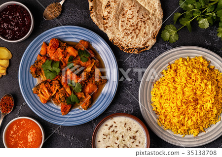 Traditional Indian curry with vegetables. 35138708