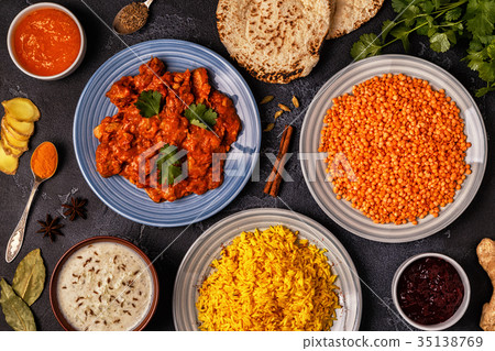 Traditional Indian curry with chicken. Traditional Indian curry with chicken. 35138769