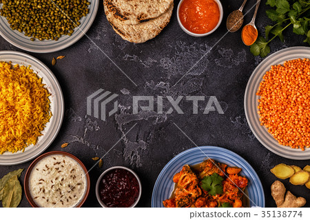 Traditional Indian curry with vegetables. Traditional Indian curry with vegetables. 35138774