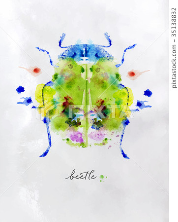 Monotype colorful beetle 35138832