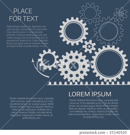 Vector illustration of gears with on the grey Vector illustration of gears with on the grey 35140505