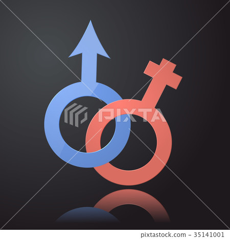 Venus and Mars female and male symbol 35141001