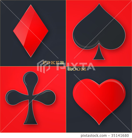 Poker casino poster logo template desig 35141680