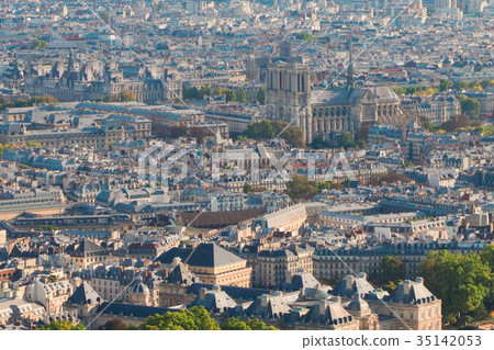 Birdeye view of Paris 35142053