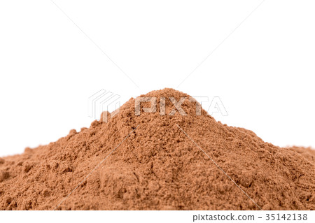 cocoa powder isolated cocoa powder isolated 35142138
