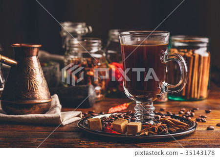 Glass of Coffee with Spices. Glass of Coffee with Spices. 35143178