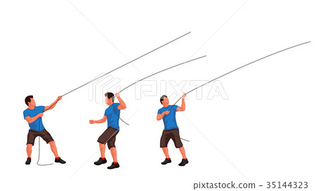 man with rope set 35144323