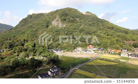  [Aerial view] Kaharu-dake/Former Japan Cement Kaharu Factory, Kaharu-cho, Tagawa-gun, Fukuoka 35144950