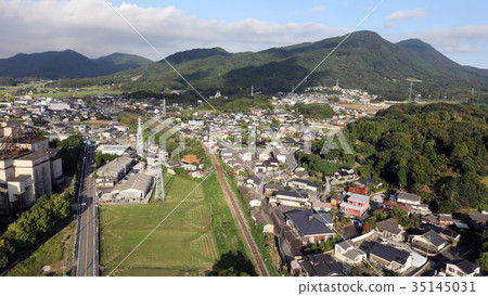  [鳥瞰] Kaharu-dake /原日本水泥Kaharu工廠，福岡縣田川郡春丸町 35145031